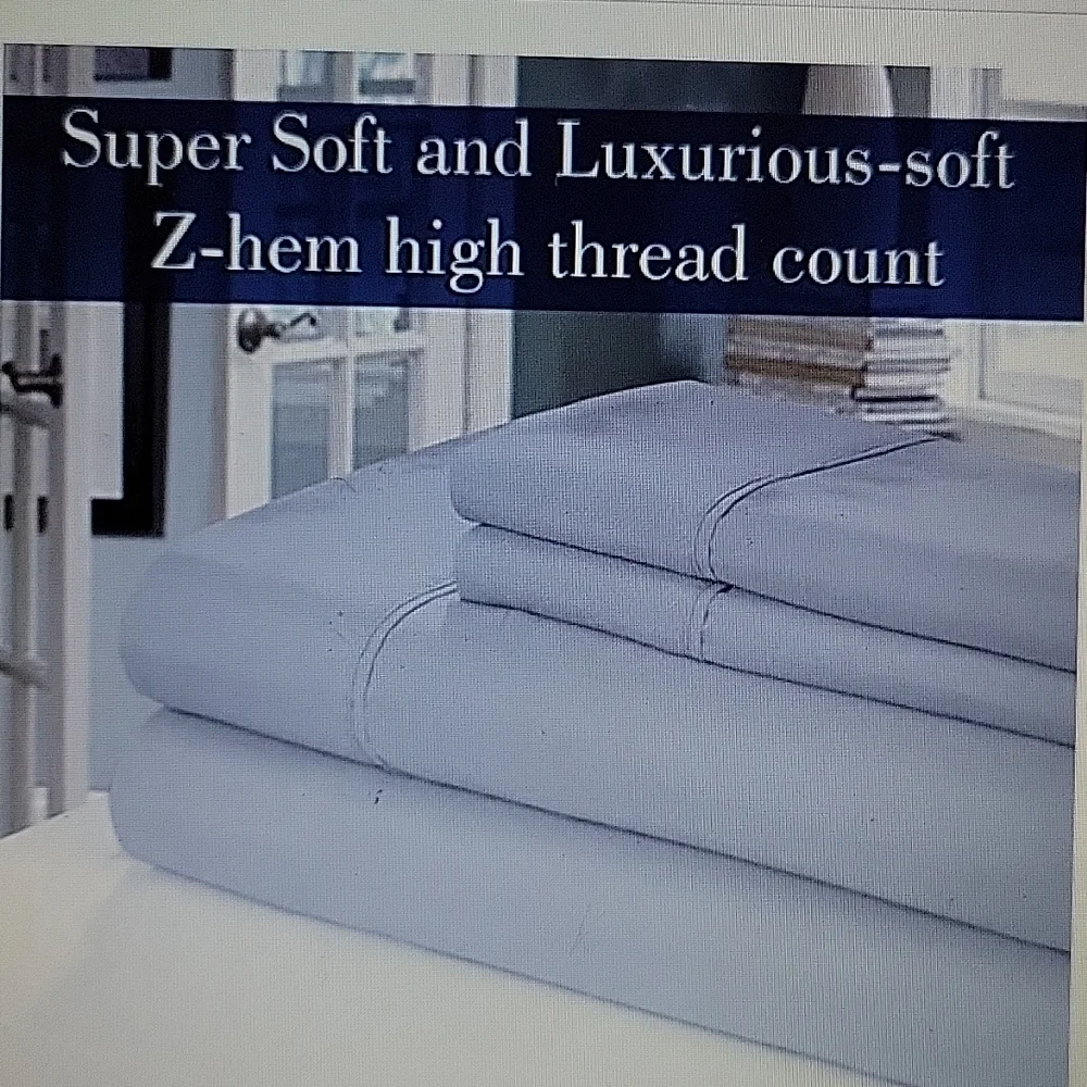 Zecott Tencel Lyocell Queen Sheet Set Silver 300 thread count deep pocket New…